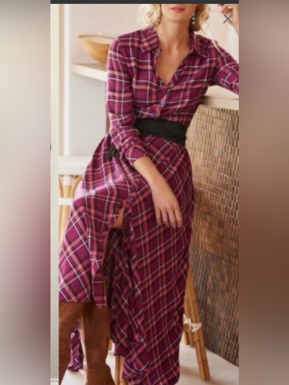 Soft Surroundings Trinity Plaid Maxi